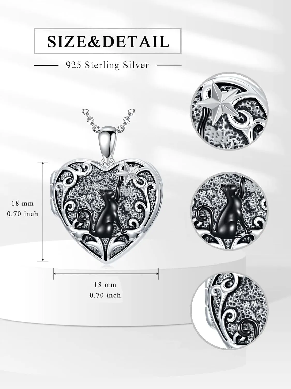 Personalized Heart Locket Necklace That Holds Pictures 925 Sterling Silver Custom Photo Lockets Necklaces Jewelry Gifts for Family Women Lover