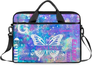 Personalized Laptop Shoulder Bag Customized Briefcase with Shoulder Strap & Pockets