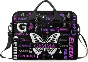 Personalized Laptop Shoulder Bag Customized Briefcase with Shoulder Strap & Pockets
