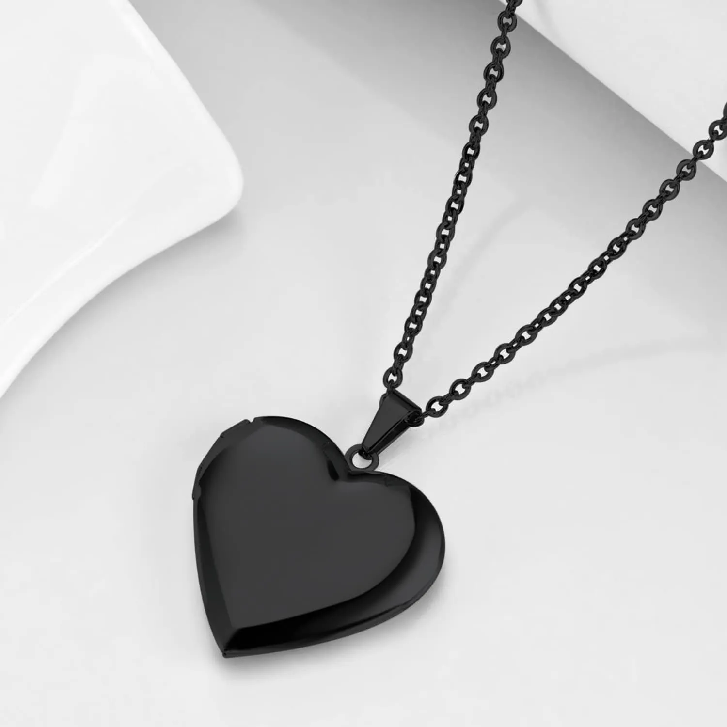 PHOCKSIN Personalized Locket Necklace for Women Custom Silver Heart Photo Necklace With Picture Inside Lockets with Birth Flower Birthstone Birthday Gifts for Women