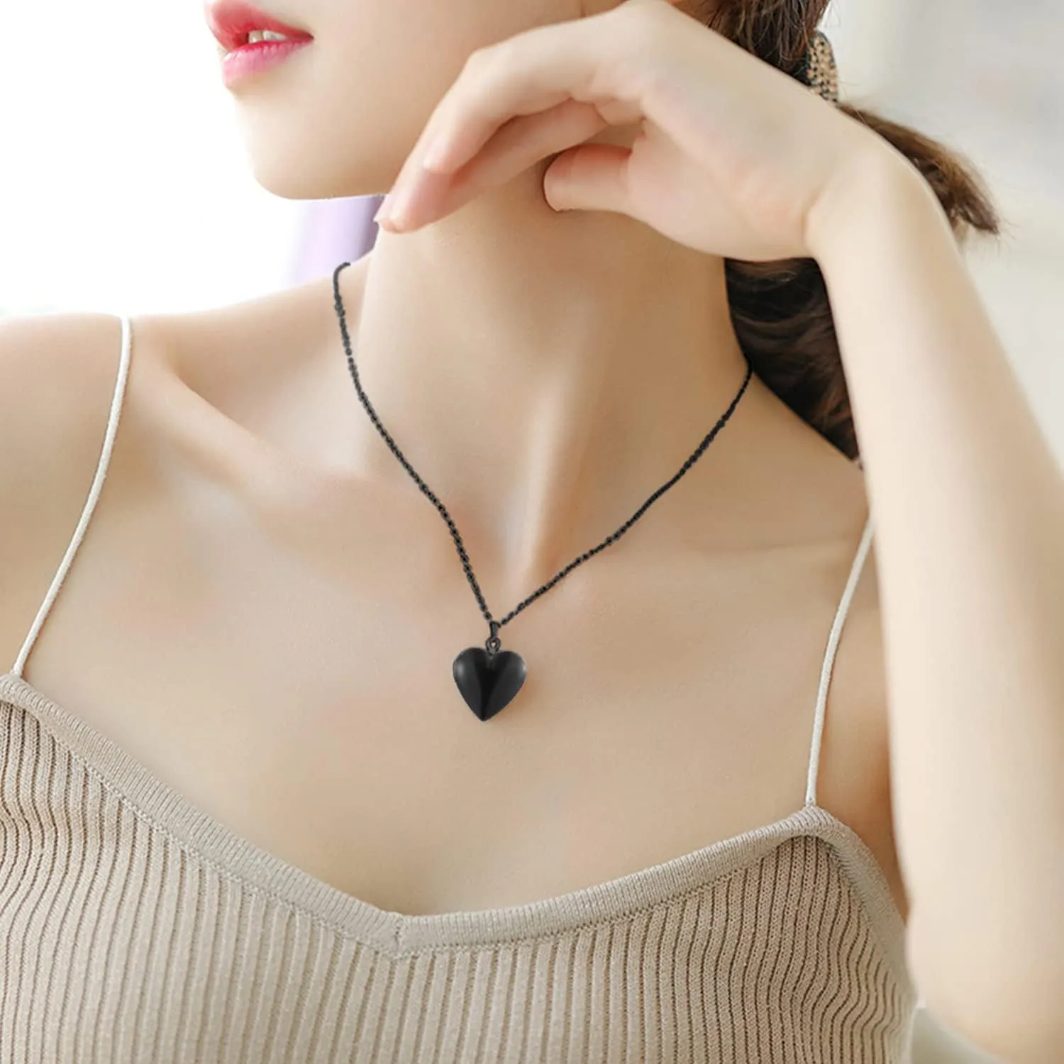 PHOCKSIN Personalized Locket Necklace for Women Custom Silver Heart Photo Necklace With Picture Inside Lockets with Birth Flower Birthstone Birthday Gifts for Women