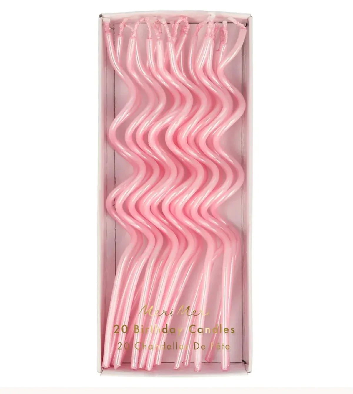 Pink Swirly Candles (x 20)