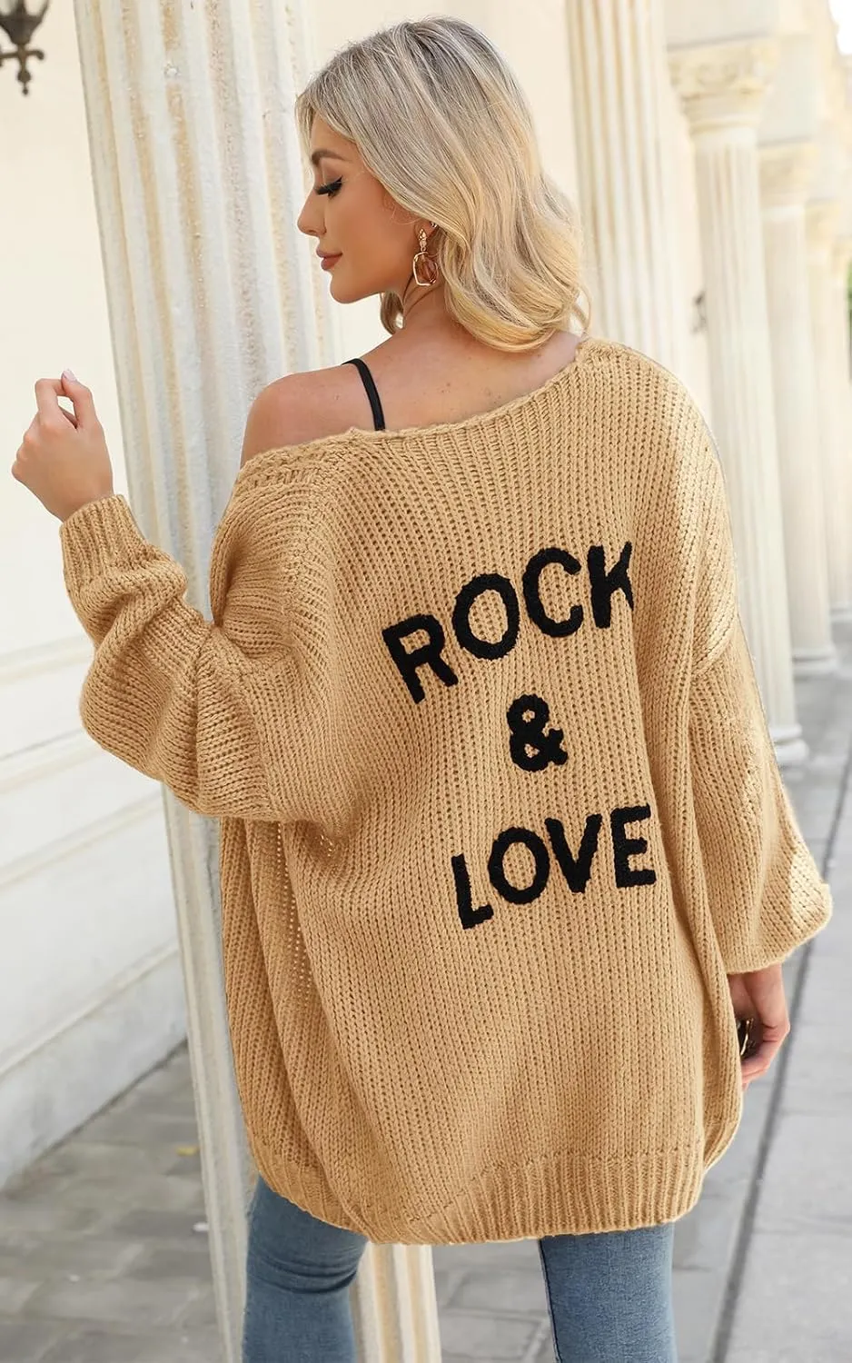 PRETTYGARDEN Women's Long Sleeve Open Front Knit Cardigans Sweaters Soft Loose Draped Coat Outerwear