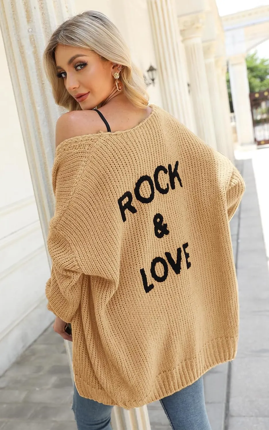 PRETTYGARDEN Women's Long Sleeve Open Front Knit Cardigans Sweaters Soft Loose Draped Coat Outerwear