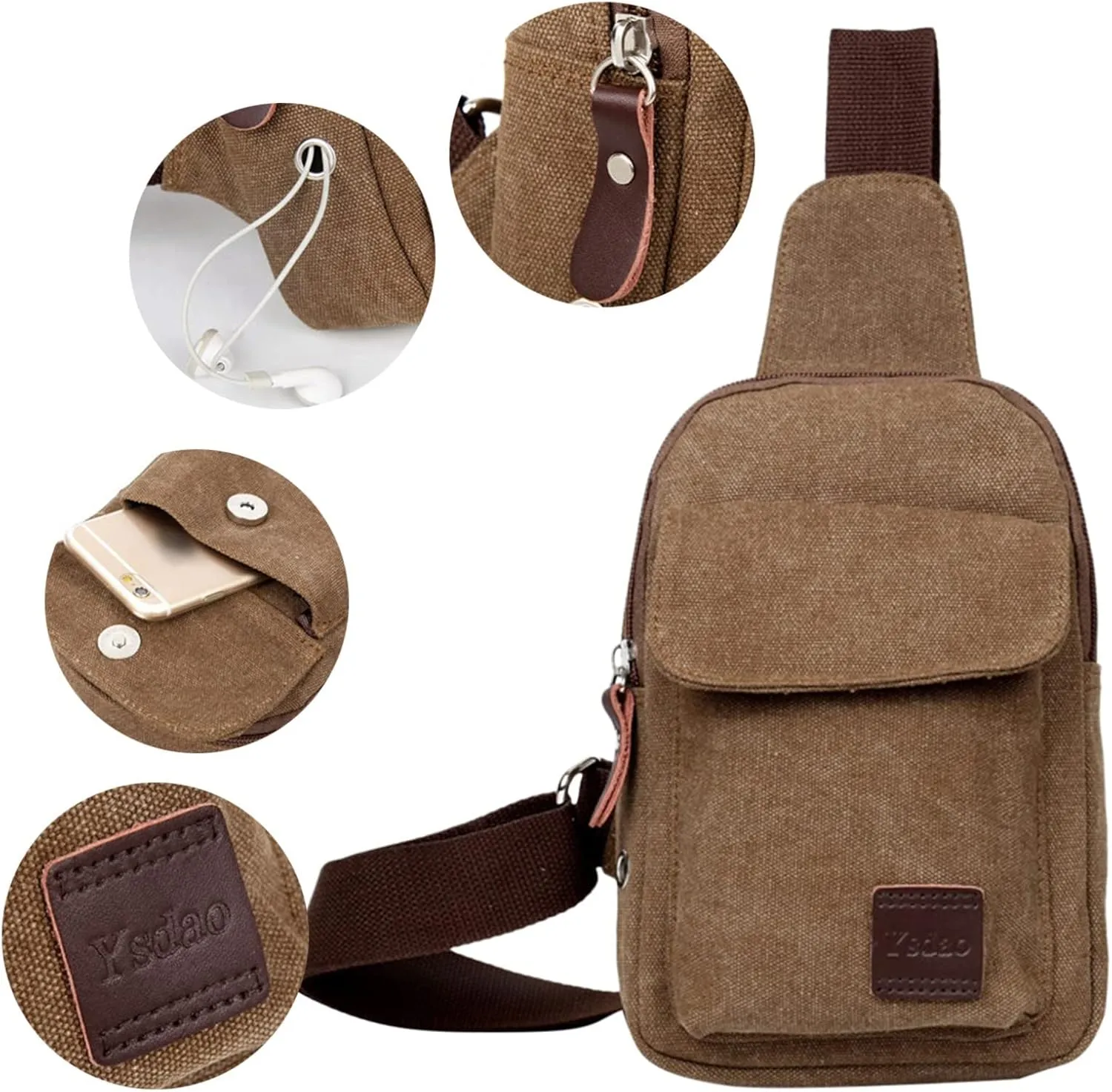 Purses for Women Shoulder Bag Canvas Satchel Casual Body Handbag Messenger Shoulder Bag