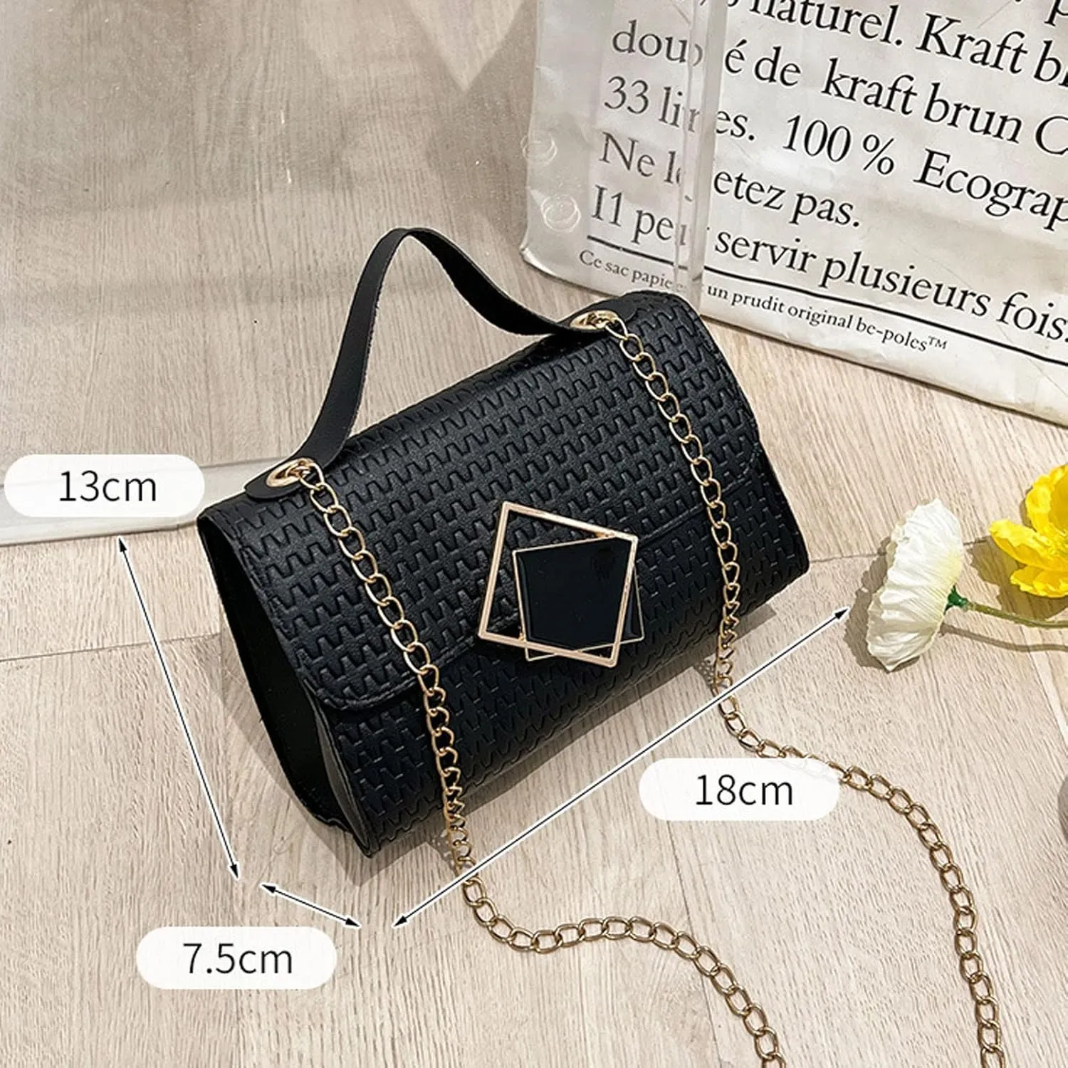Quilted Crossbody Bags for Women Retro Studded Crossbody Bags Small Shoulder Purses Cute Purse for Women Trendy(White)
