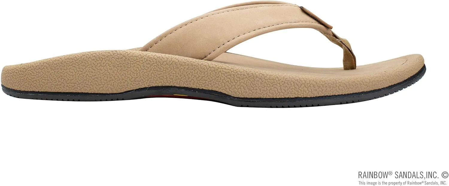 Rainbow Sandals Men's Navigator Premier Leather Orthopedic Foot Bed w/Tapered Strap