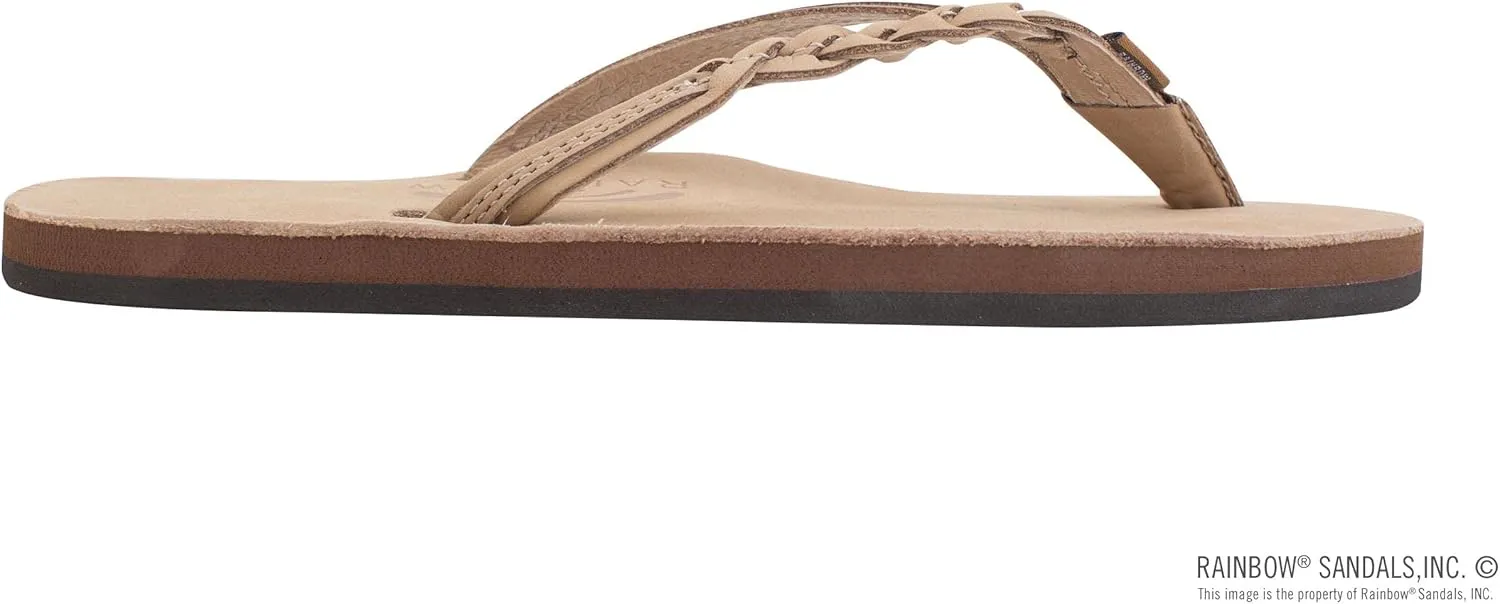 Rainbow Sandals Womens Flirty Braidy Premier Leather w/Single Braided Strap