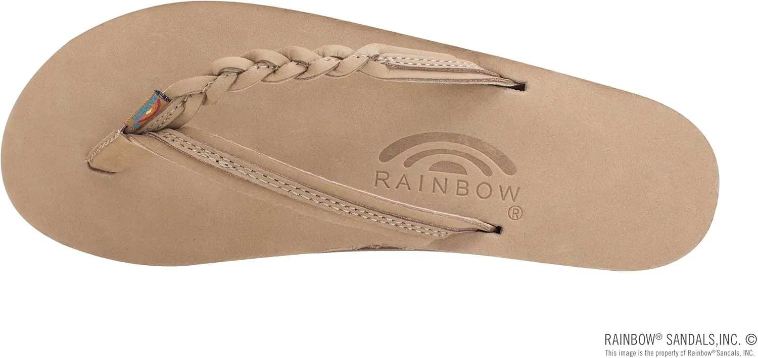Rainbow Sandals Womens Flirty Braidy Premier Leather w/Single Braided Strap