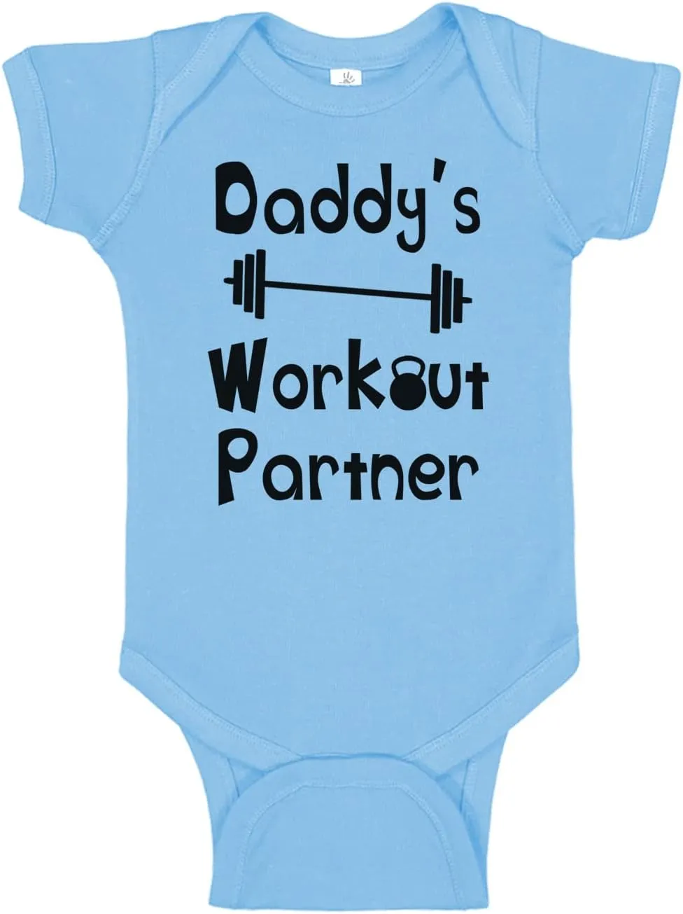 Reaxion Handmade Funny Baby Boy Girl Mommy's or Daddy's Workout Partner Bodysuits Clothes