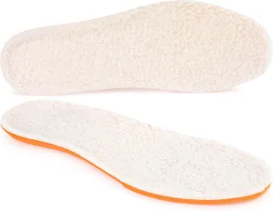 Riemot Lamb's Wool Insoles - Fall and Winter Warm Shoe Inserts for Sneakers, Work and Hiking Shoes - Breathable, Comfortable Replaceable Boot Sole for Women/Men, White US5