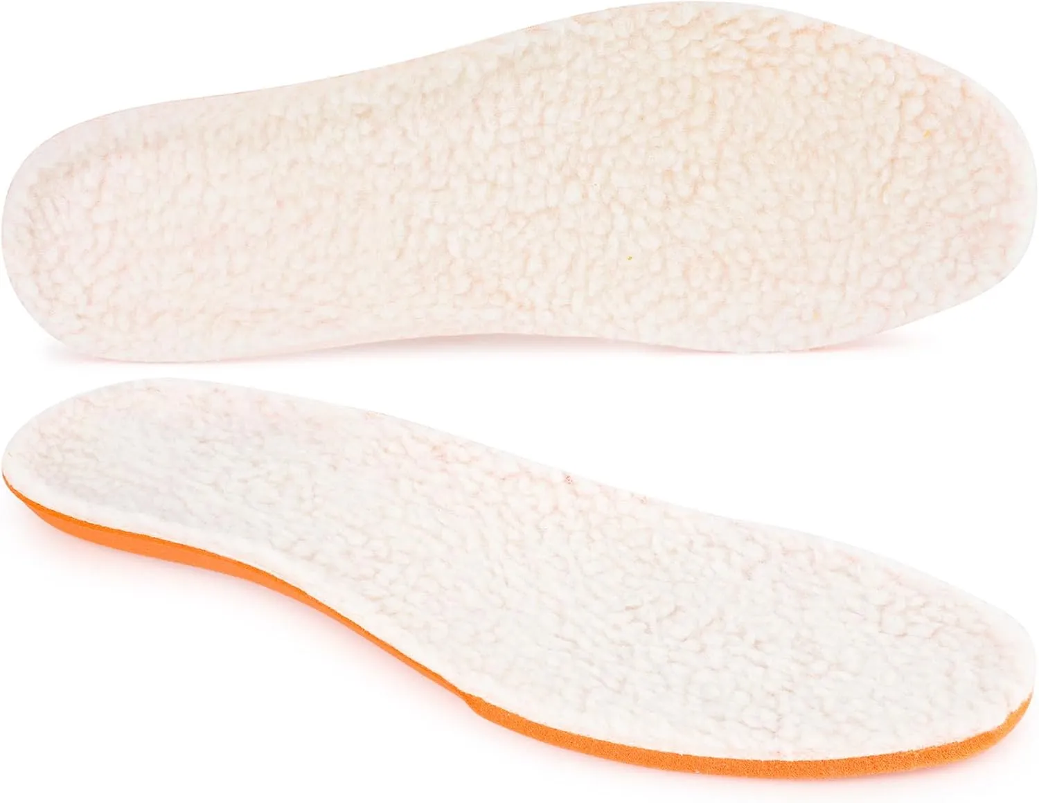Riemot Lamb's Wool Insoles - Fall and Winter Warm Shoe Inserts for Sneakers, Work and Hiking Shoes - Breathable, Comfortable Replaceable Boot Sole for Women/Men, White US5