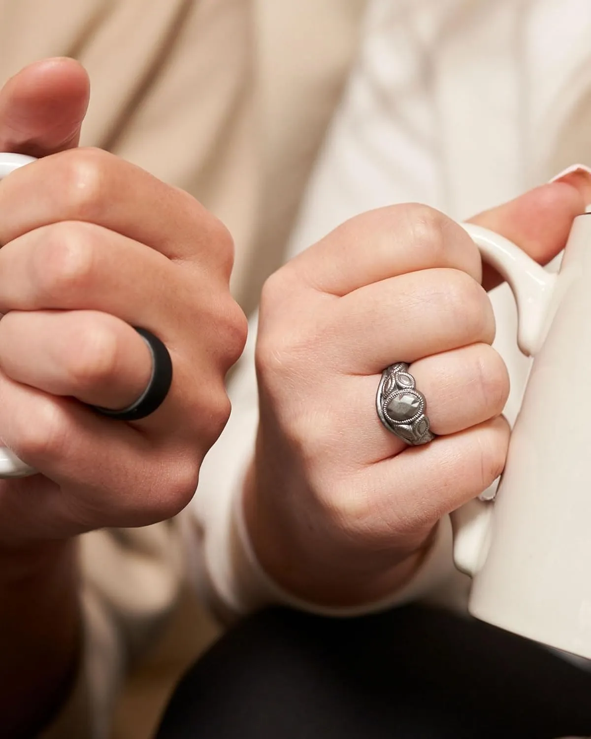 Rinfit Matching Silicone Rings for Couples - Silicone Wedding Bands Sets for Him and Her - His and Hers Ring - Patented Design
