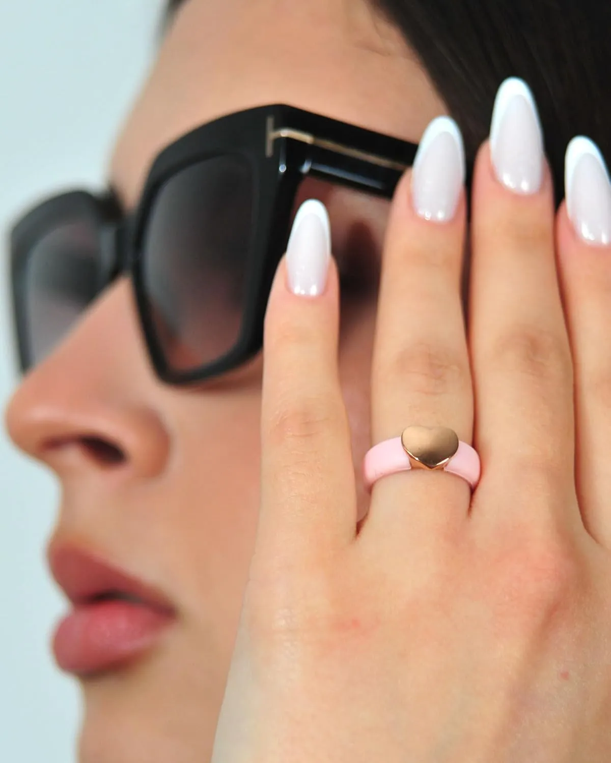 Rinfit Womens Silicone Wedding Ring with Stainless Steel Heart - Silicone Engagement Ring for Women - Heart Collection - U.S. Design Patent Pending