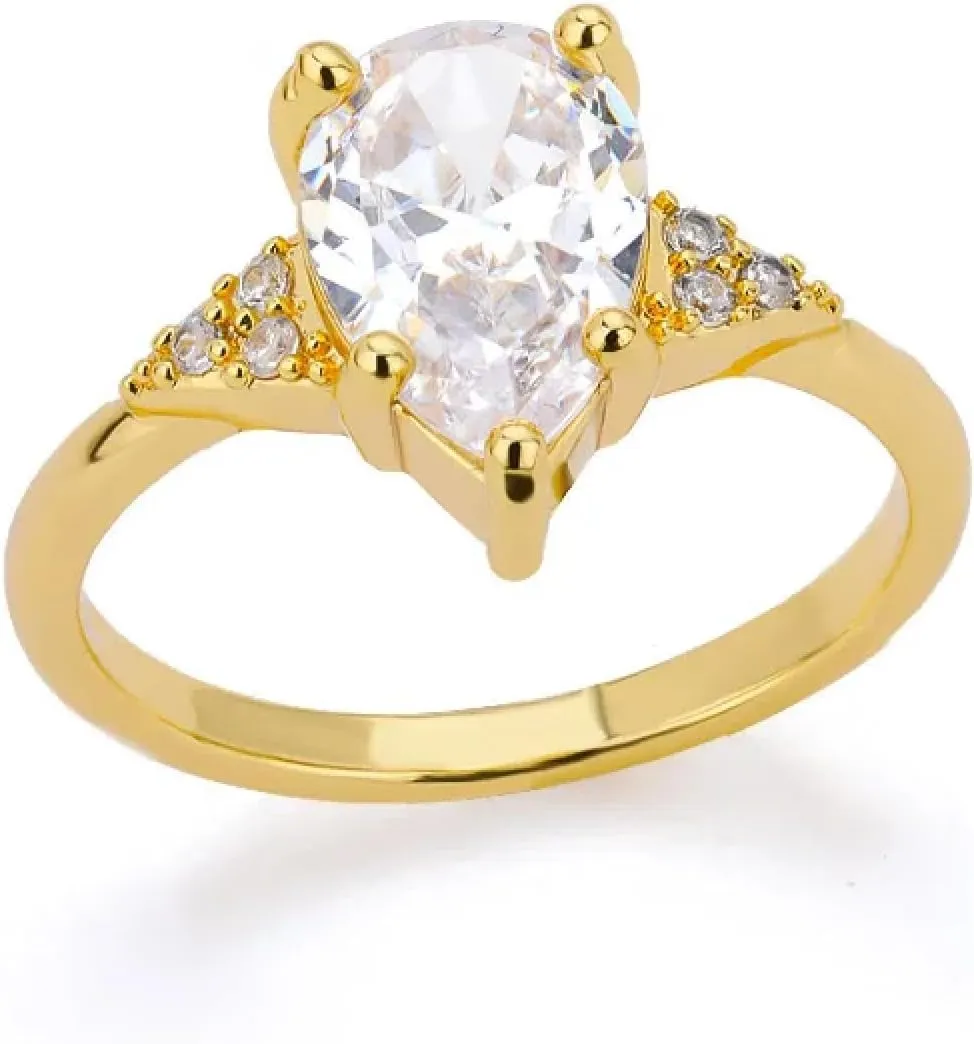 Rings Rings Jewelry Women Men Water Drop Rings Women Shiny Wedding Couple Rings