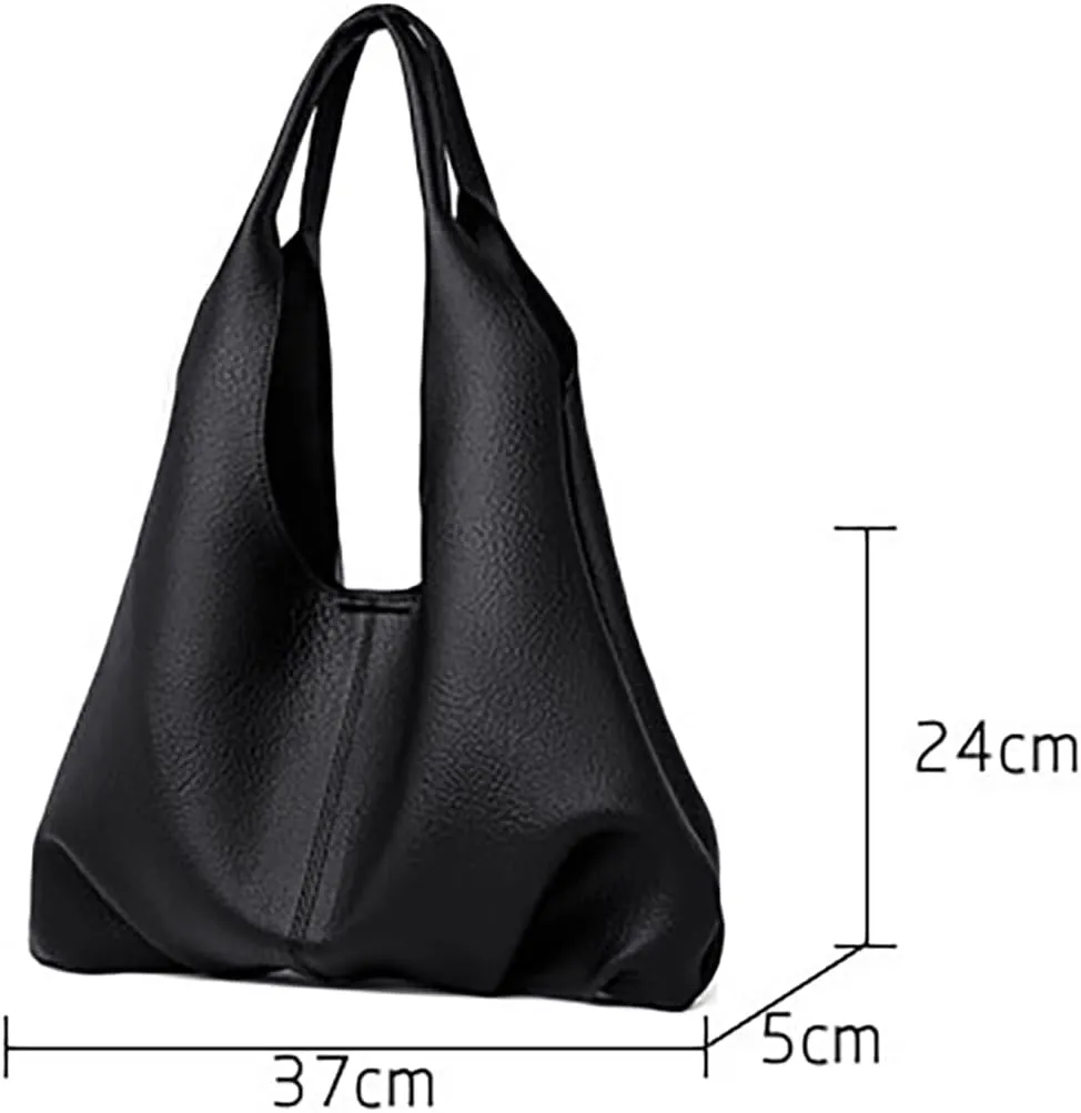 Rungion Womens Soft Vegan Leather Shoulder Bag Fashion Large Triangular Totes Handbag 2pcs Set Purse Top Handle Satchel