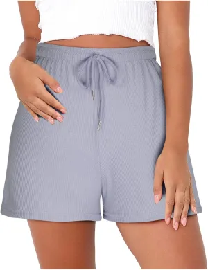 Running Shorts for Women Trendy Casual Loose Shorts Workout Gym Sports Shorts Elastic Drawstring High Waisted Shorts
