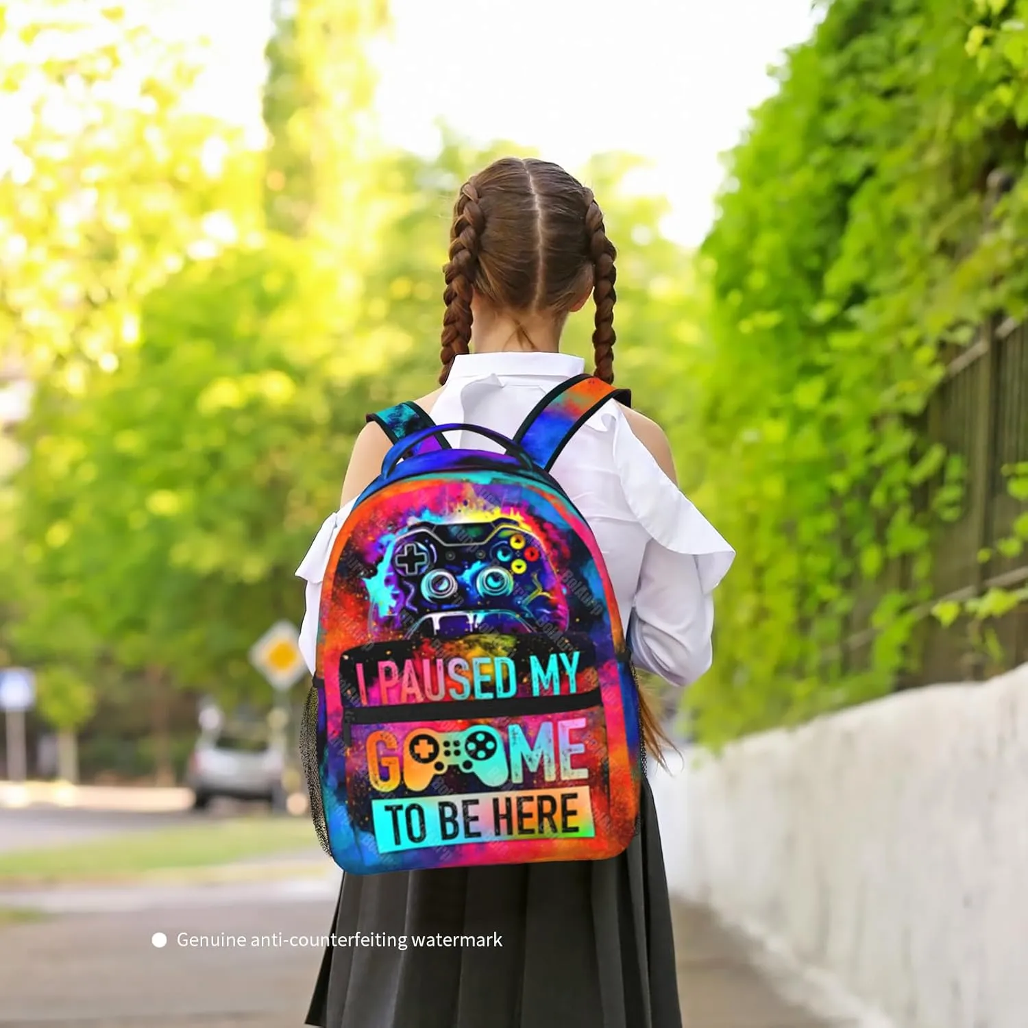 School Backpack for Boys Video Game Boys Backpack for Kids Children Teens Elementary Middle School - Students Bookbag Ages 6-18, Game Bookbag Travel Back Pack