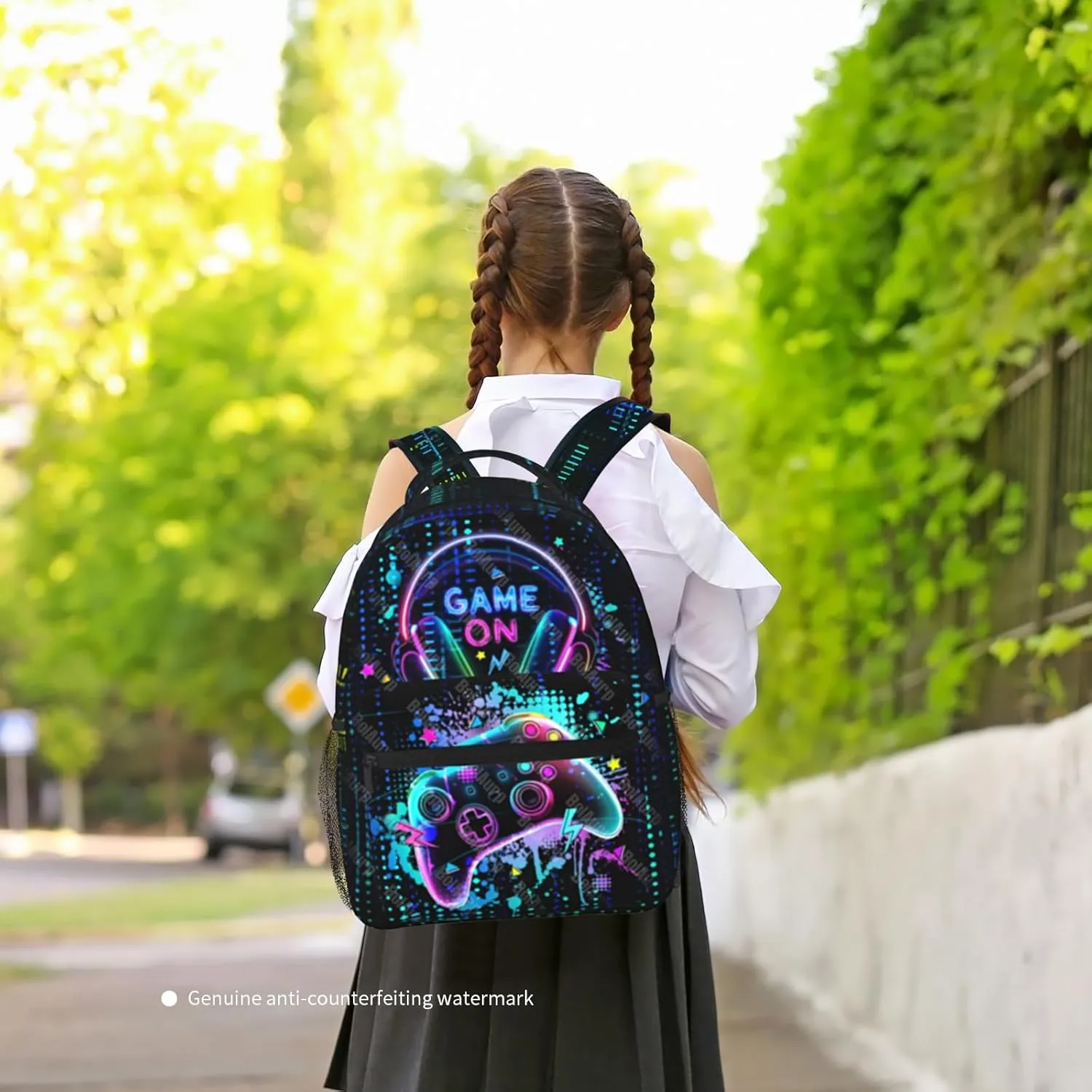 School Backpack for Boys Video Game Boys Backpack for Kids Children Teens Elementary Middle School - Students Bookbag Ages 6-18, Game Bookbag Travel Back Pack