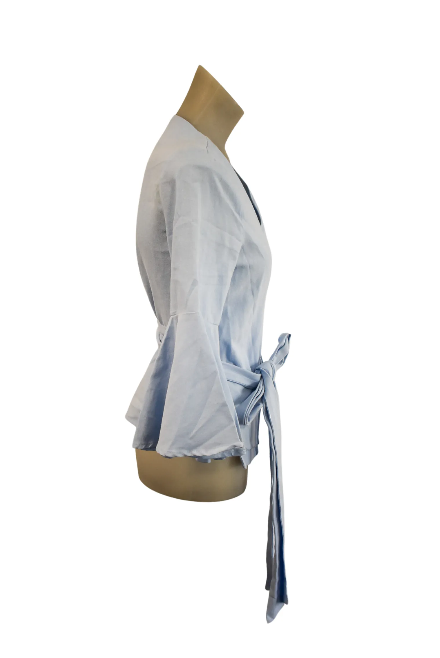 Seed Heritage baby blue wrap top, 10