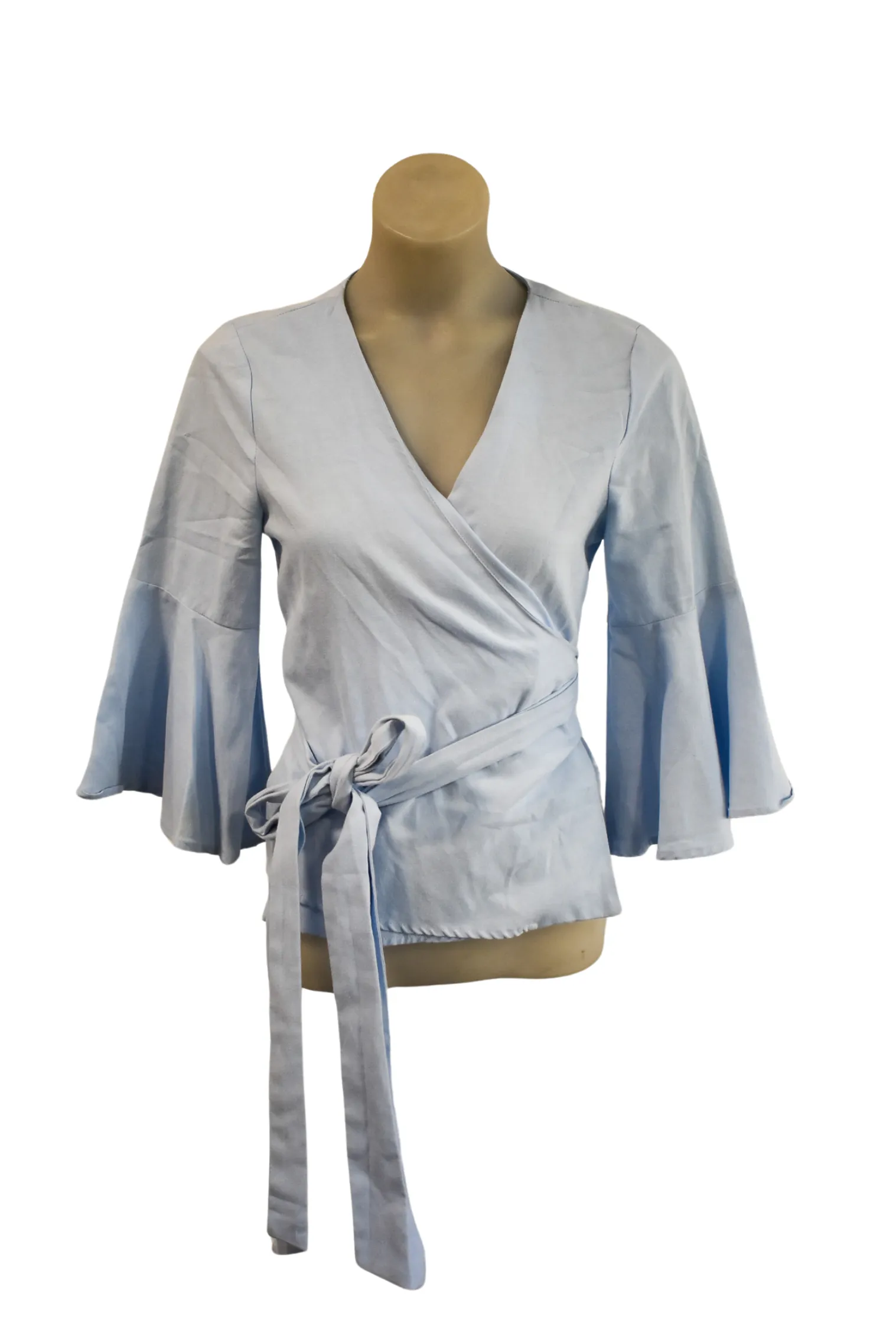 Seed Heritage baby blue wrap top, 10