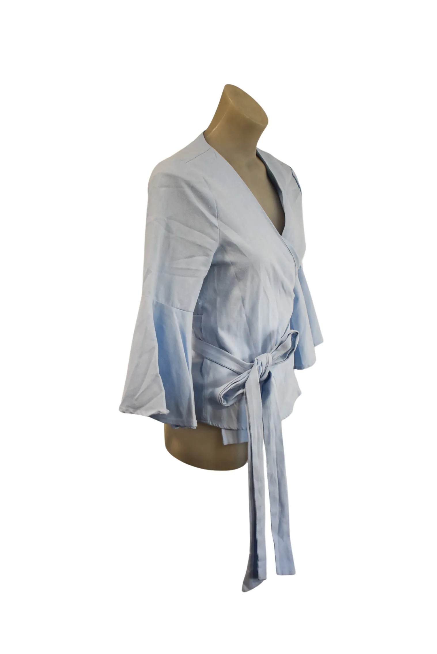 Seed Heritage baby blue wrap top, 10