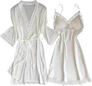 Sexy Lingerie for Women Plus Size Satin Women Robes Silk Sleepwear Nightdress Underwear Pajamas Lingerie
