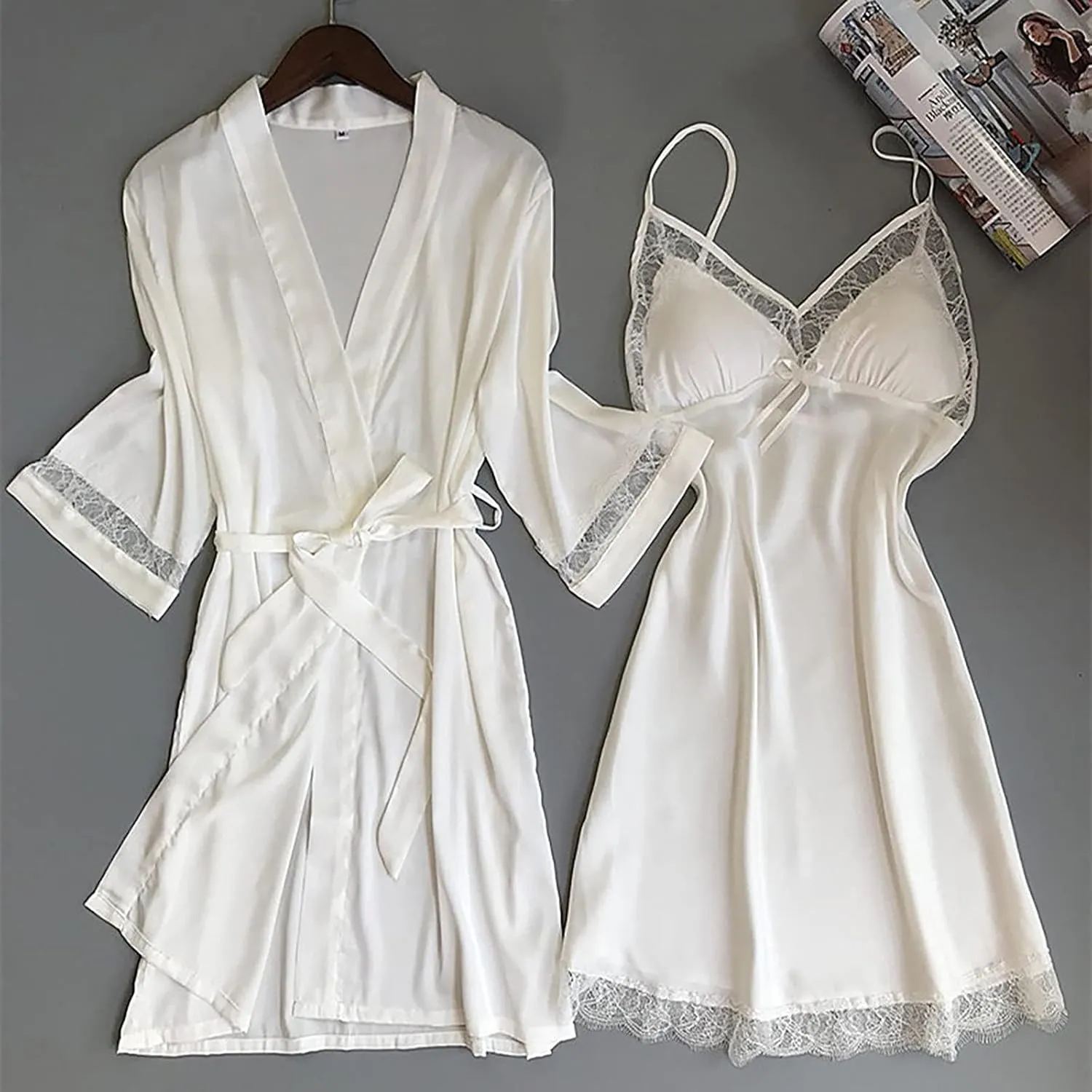 Sexy Lingerie for Women Plus Size Satin Women Robes Silk Sleepwear Nightdress Underwear Pajamas Lingerie