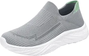 Shoes for Women - Breathable Woven Slip-Ons with - Foam Sneakers - Size 36