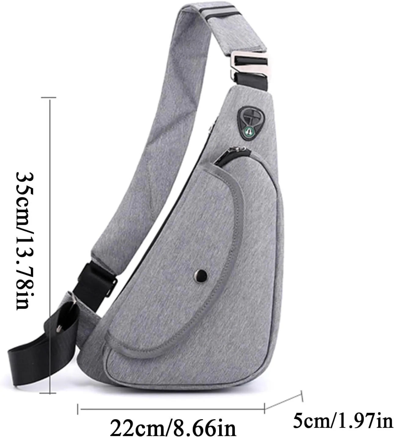 Shoulder Bag for Women Mens Sling Bag Chest Bags Shoulder Bags With Adjustable Shoulder Straps (Dark Blue, One Size)