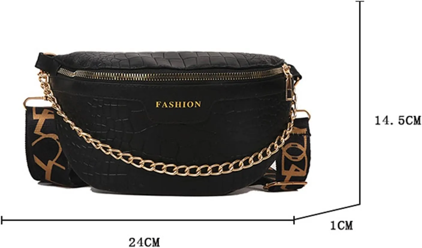 Shoulder Straps for Bags Messenger Bag Large Shoulder Crossbody Bag Leather Shoulder BagFor Teen Mens (Black, One Size)