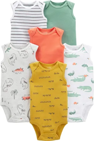 Simple Joys by Carter's Baby Boys' 6-Pack Short-Sleeve Bodysuit