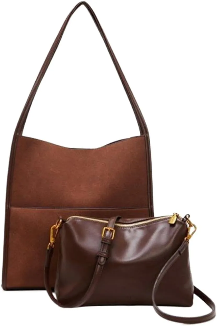 Slouch Bags for Women, Large Capacity Faux Leather Shoulder Bag Fashion Vintage Crossbody Slouchy Satchel Purses