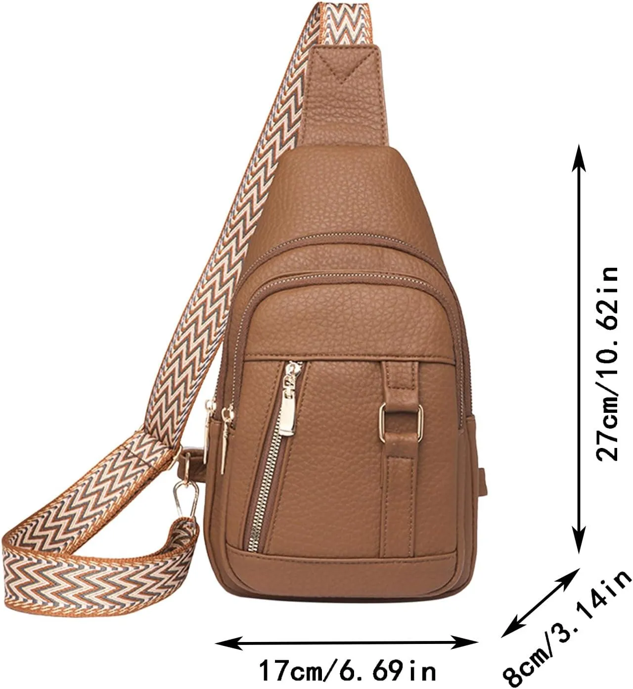 Small Crossbody Bags for Women 2024 New Leather Fanny Packs for Women,trendy Chest Bag Backpack with Adjustable Strap,cross Body Bag for Travel Hiking Sports Outdoor