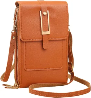Small Crossbody Bags for Women Vegan Leather Cell Phone Shoulder Satchel Bag Wallet Purses with Adjustable Strap