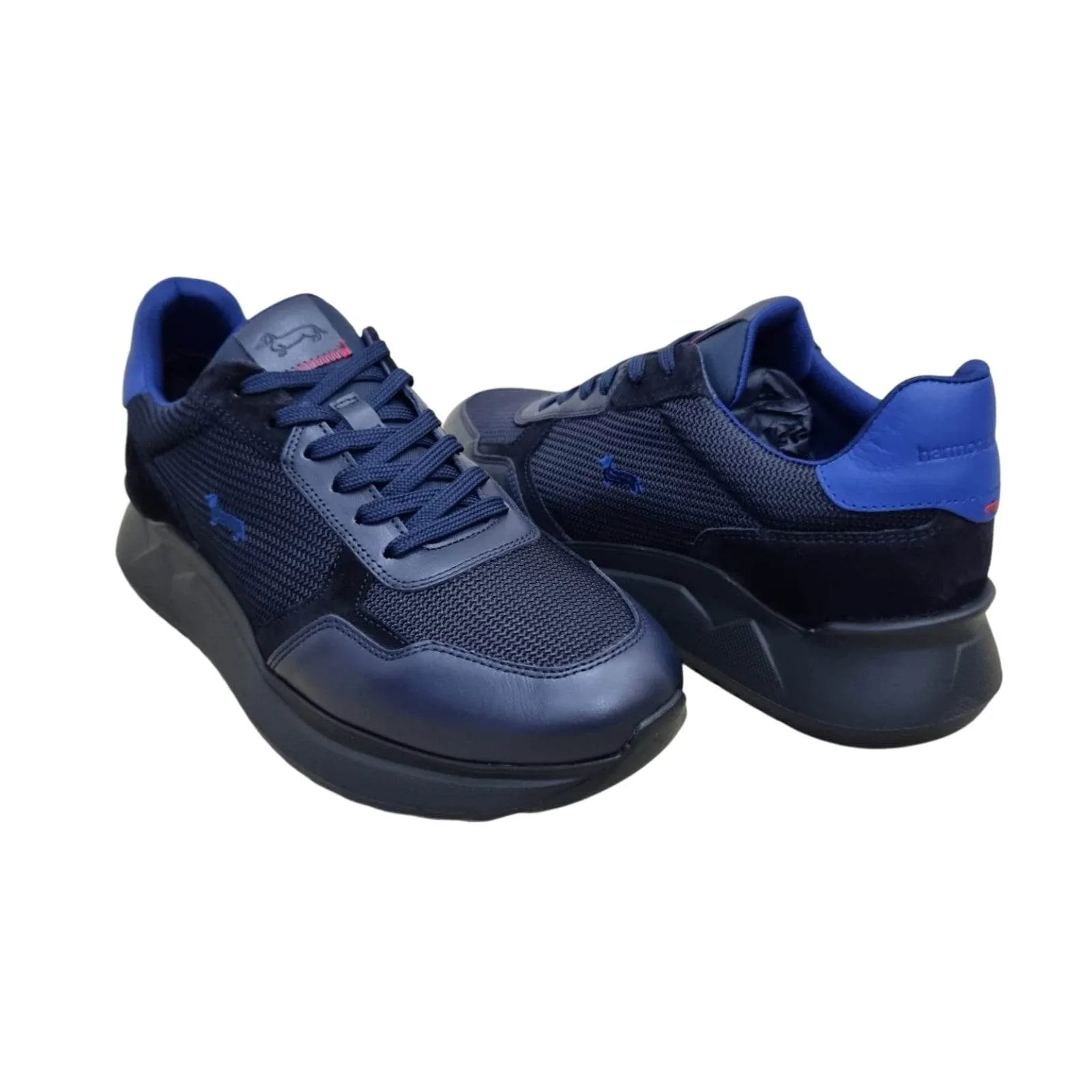 Sneaker Uomo Harmont & Blaine - Scarpa Uomo Calf - Tex Fabric - Blu