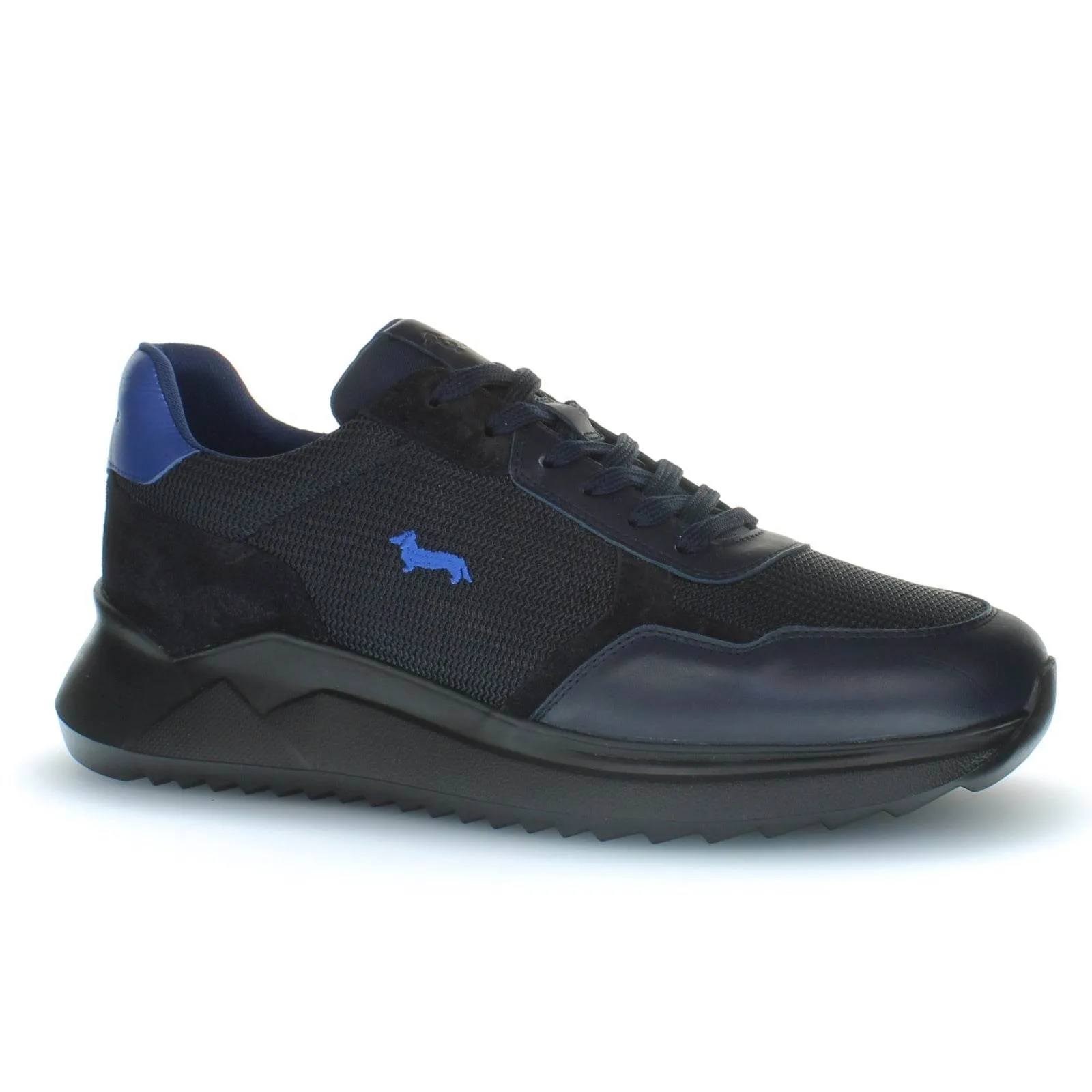 Sneaker Uomo Harmont & Blaine - Scarpa Uomo Calf - Tex Fabric - Blu