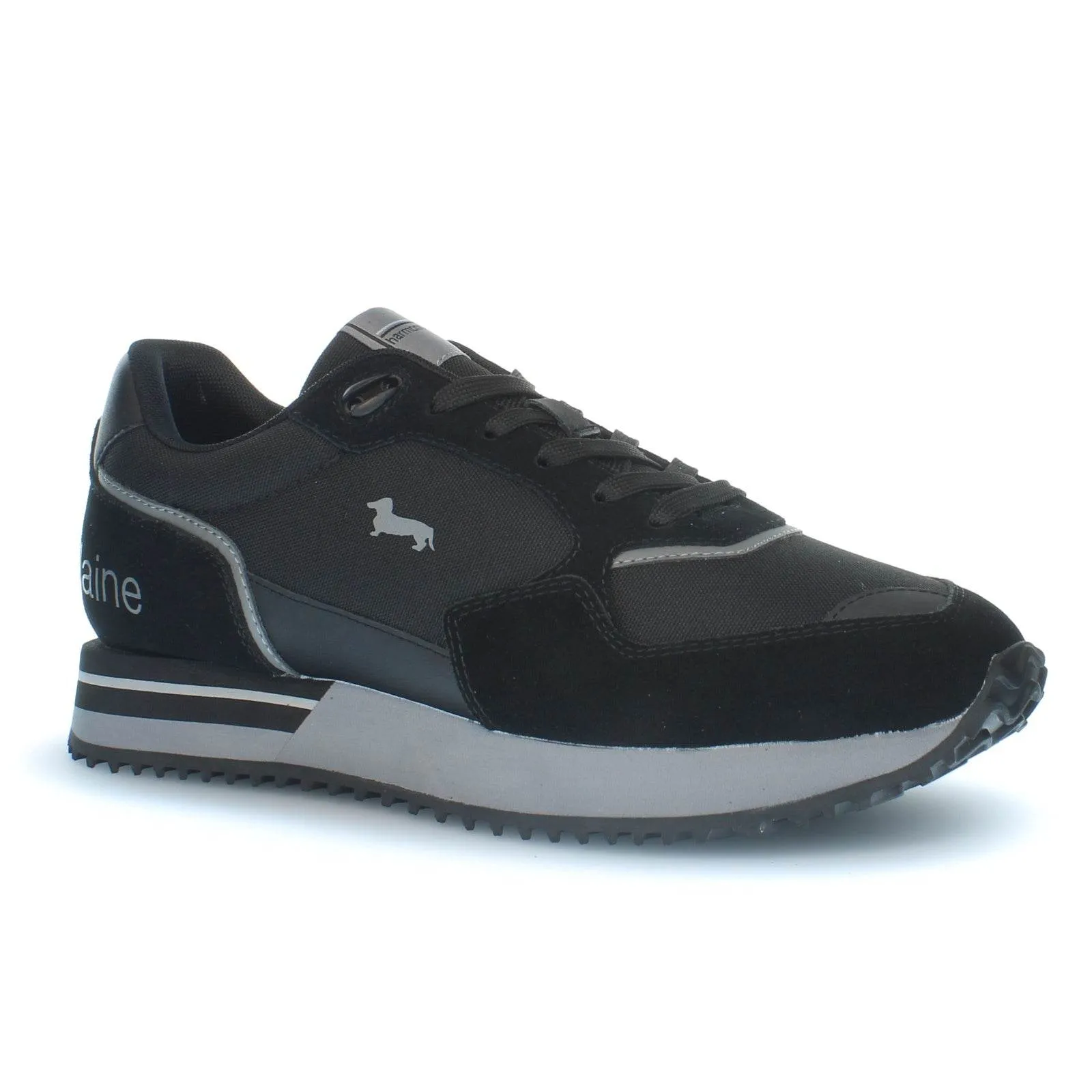 Sneaker Uomo Harmont & Blaine - Scarpa Uomo Camoscio - Tex Fabric - Nero