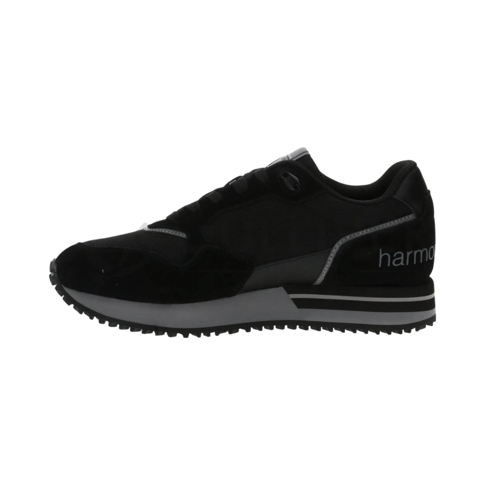 Sneaker Uomo Harmont & Blaine - Scarpa Uomo Camoscio - Tex Fabric - Nero