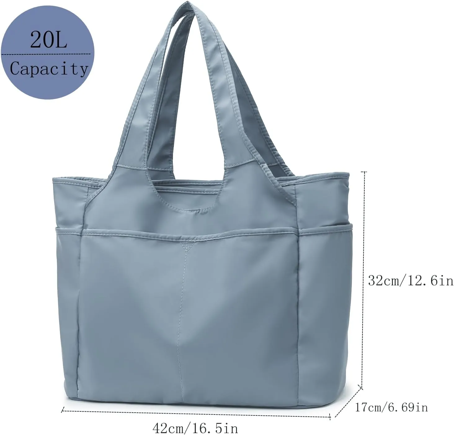 SOYMWIN Tote Bag for Women,Large Tote Bag with Compartments and Multiple Pockets,Quilted Shoulder Bag for Travel Work Sports