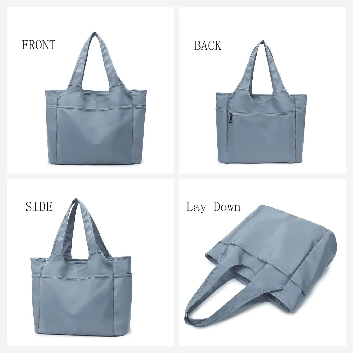 SOYMWIN Tote Bag for Women,Large Tote Bag with Compartments and Multiple Pockets,Quilted Shoulder Bag for Travel Work Sports