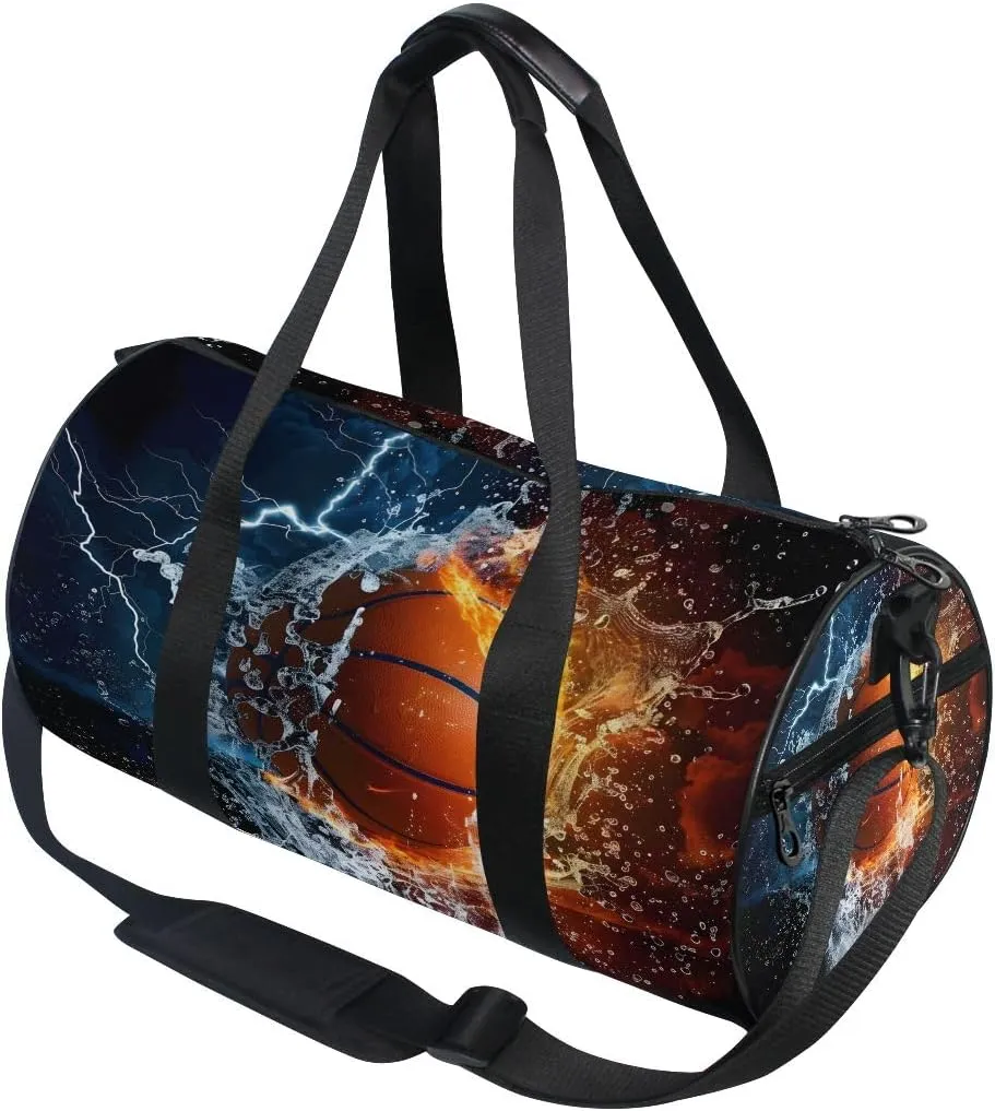 Sports Gym Travel Duffle Bag Basketball Luggage for Men and Women
