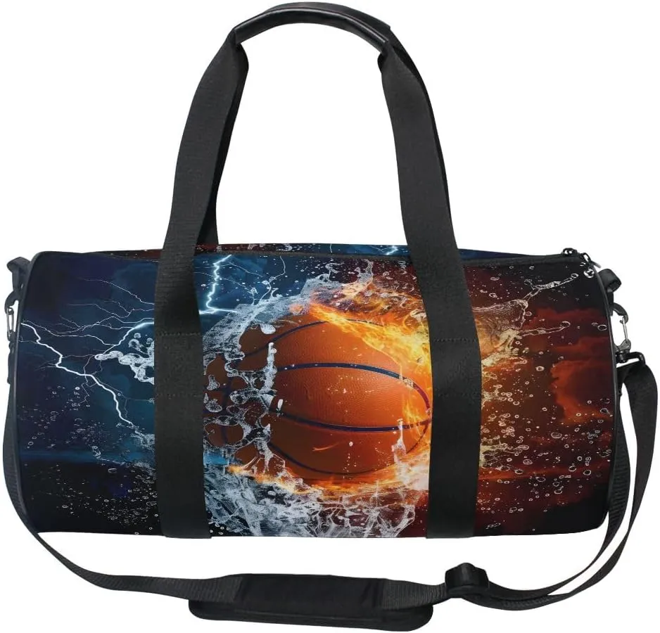 Sports Gym Travel Duffle Bag Basketball Luggage for Men and Women