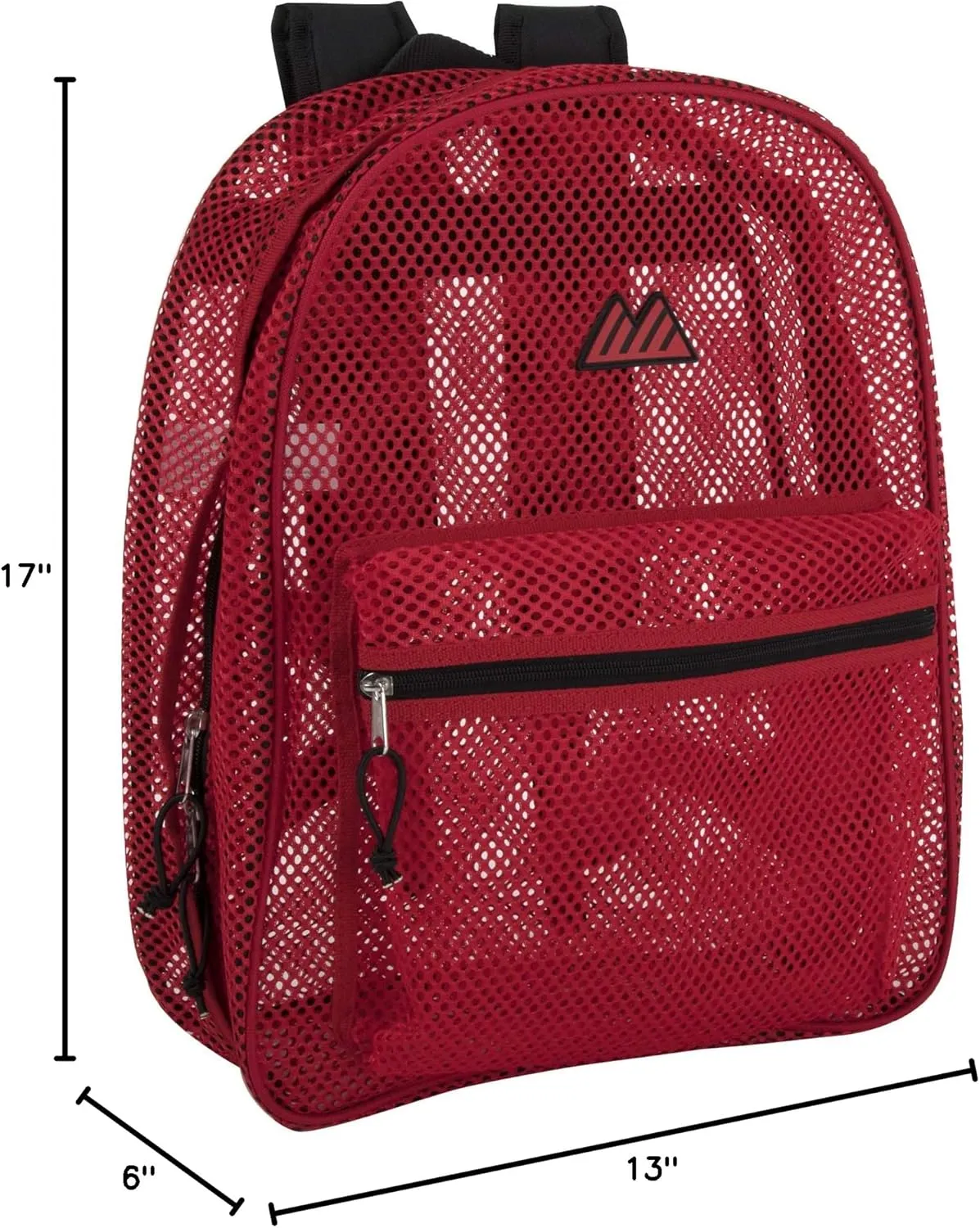 Summit Ridge Mesh Backpacks for Kids, Adults, School, Beach, and Travel, Colorful Transparent Mesh Backpacks with Padded Straps Large