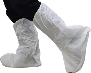 Suntech Microporous Protective Boot Covers, Disposable PPE, White, 10 Pairs SMP454