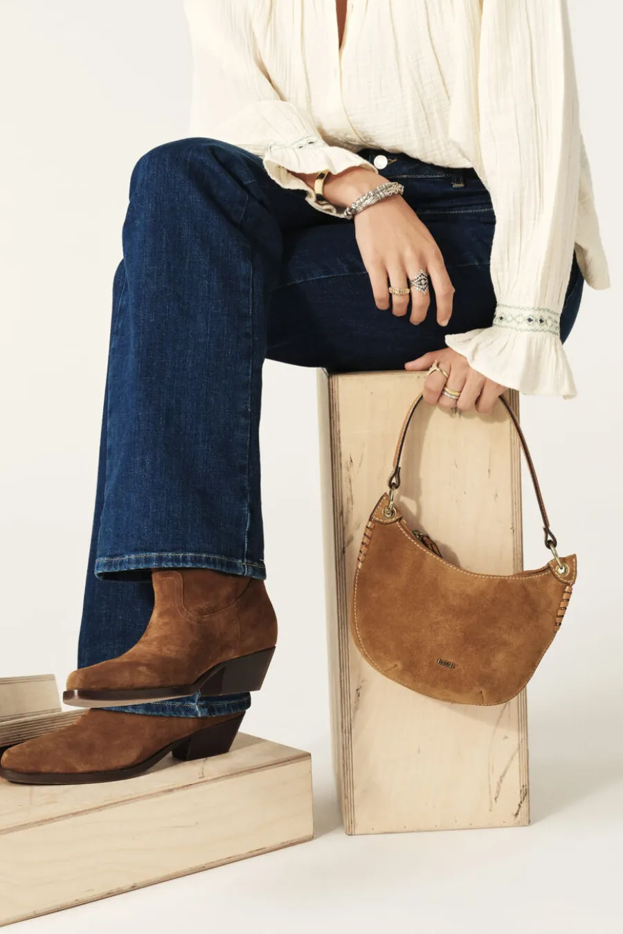 Swing Mini Suede Bag Cognac