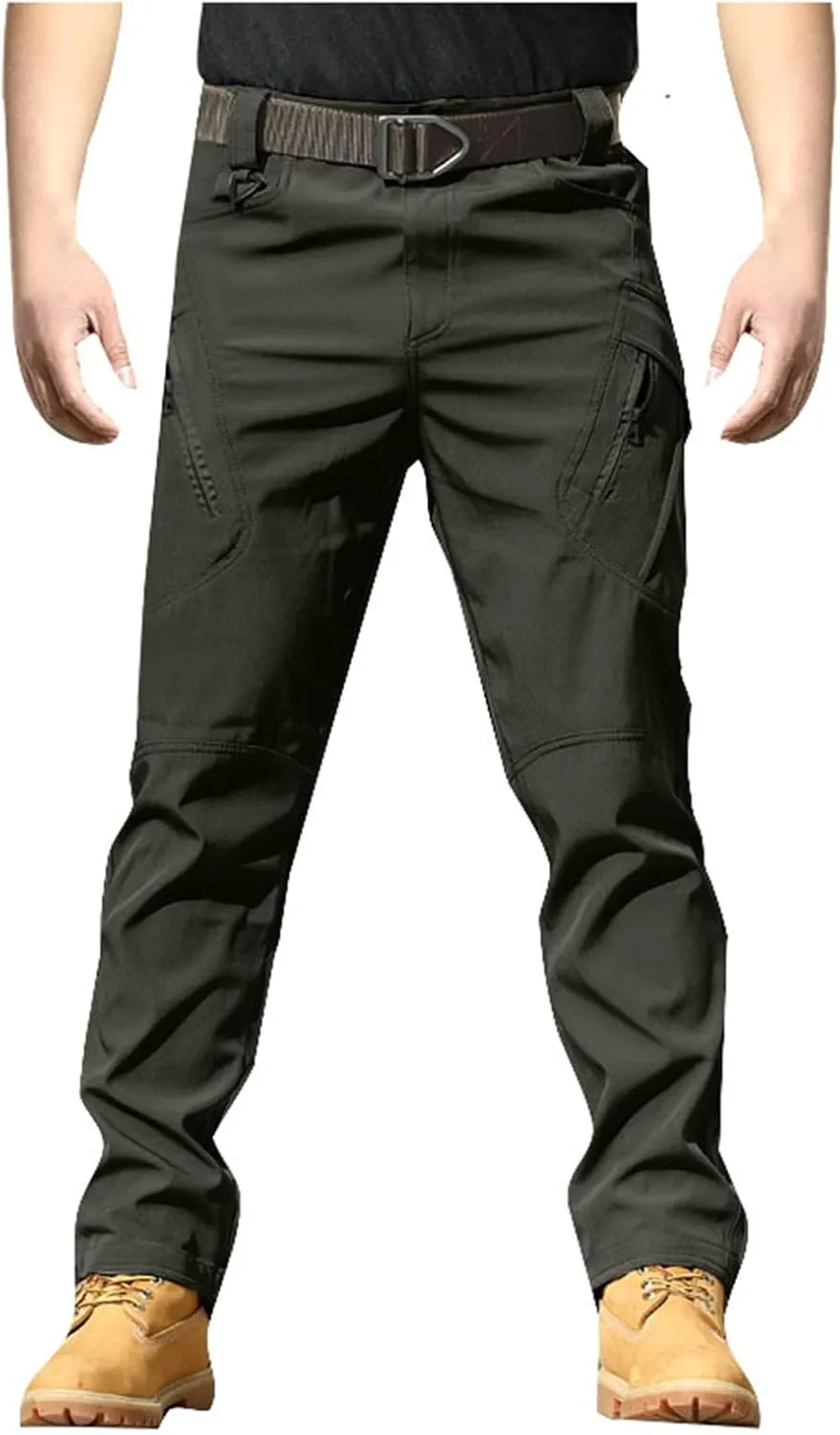 Tactical Cargo Pants for Men Outdoor Hiking Pants Straight Leg Athletic Pants Running Workout Gym Track Pants