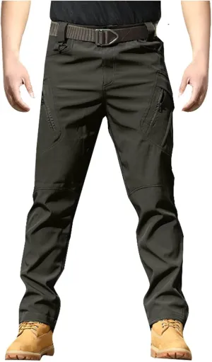 Tactical Cargo Pants for Men Outdoor Hiking Pants Straight Leg Athletic Pants Running Workout Gym Track Pants