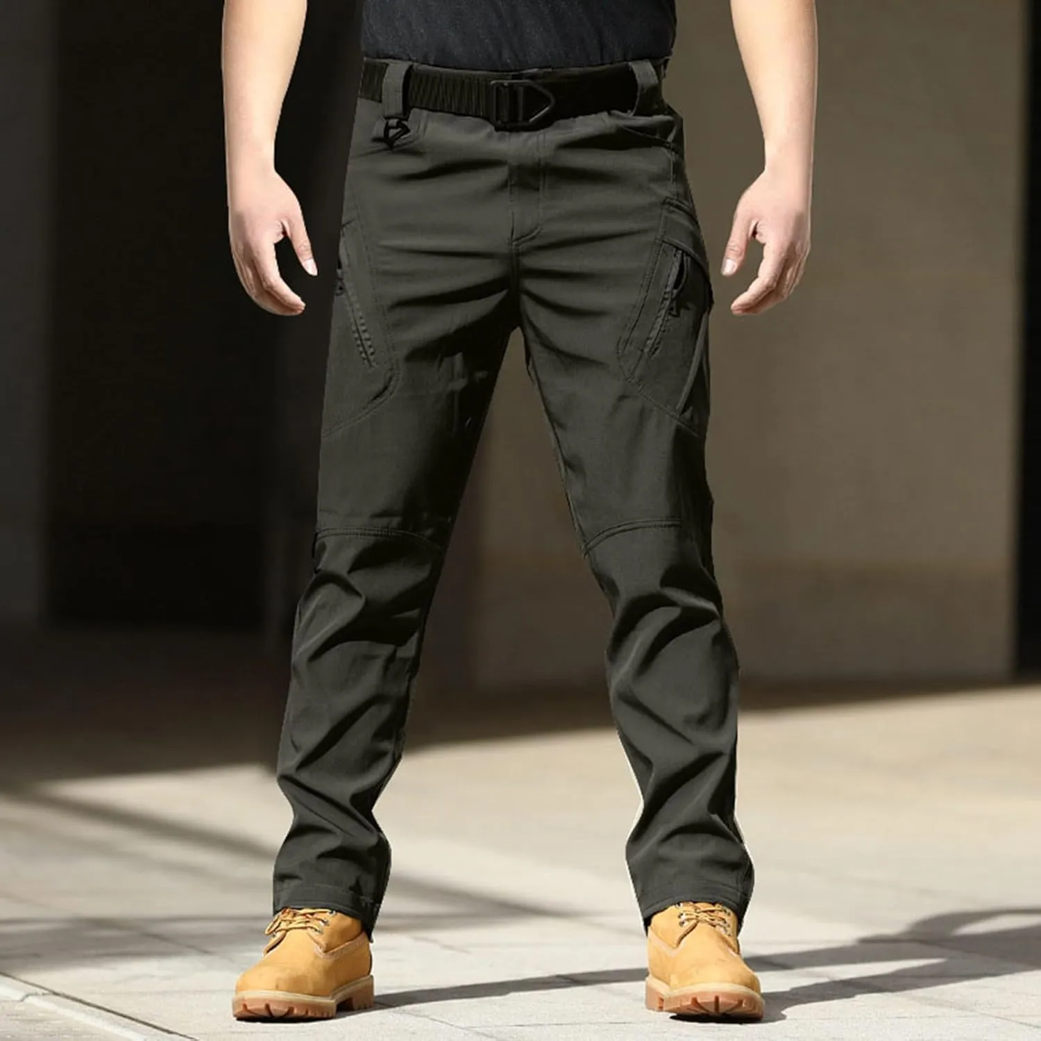 Tactical Cargo Pants for Men Outdoor Hiking Pants Straight Leg Athletic Pants Running Workout Gym Track Pants