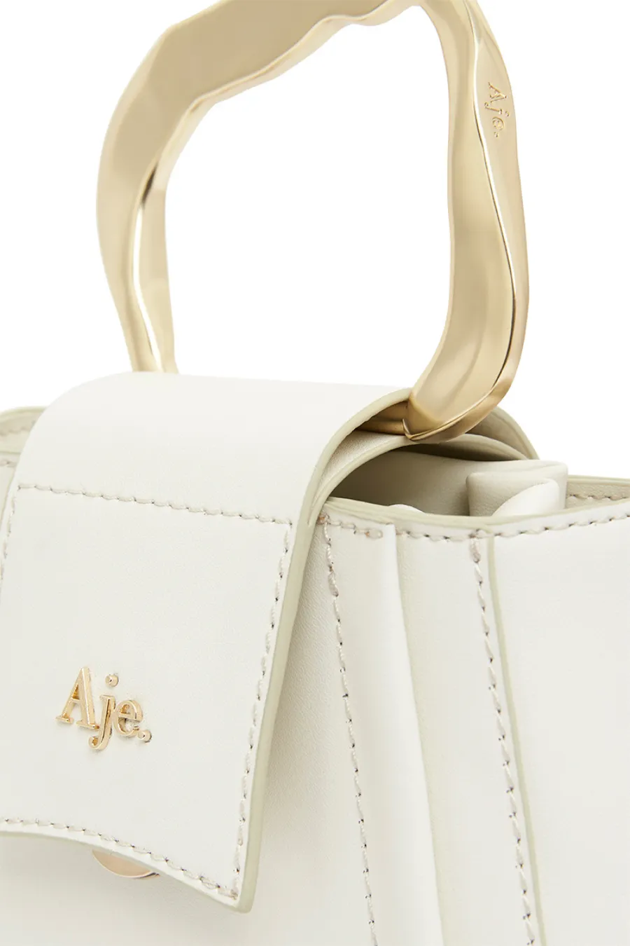 Thea Sculptural Handle Bag Ivory